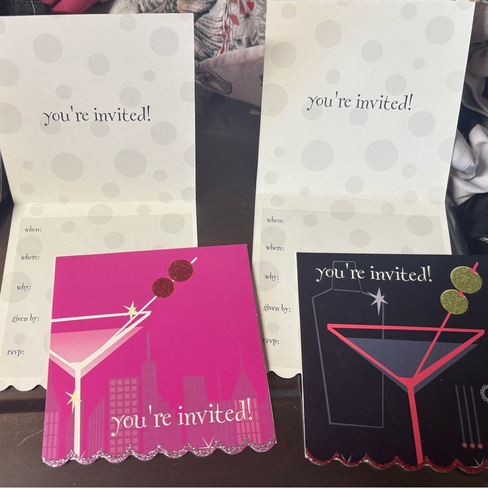 SET OF 4 INVITATION CARDS